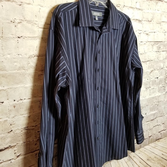 Kenneth Cole Reaction Striped Dress Shirt - Picture 2 of 8